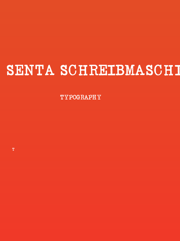 SENTA Schreibmaschine Demo Poster