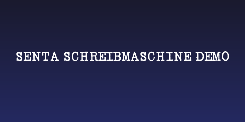 SENTA Schreibmaschine Demo Social Header