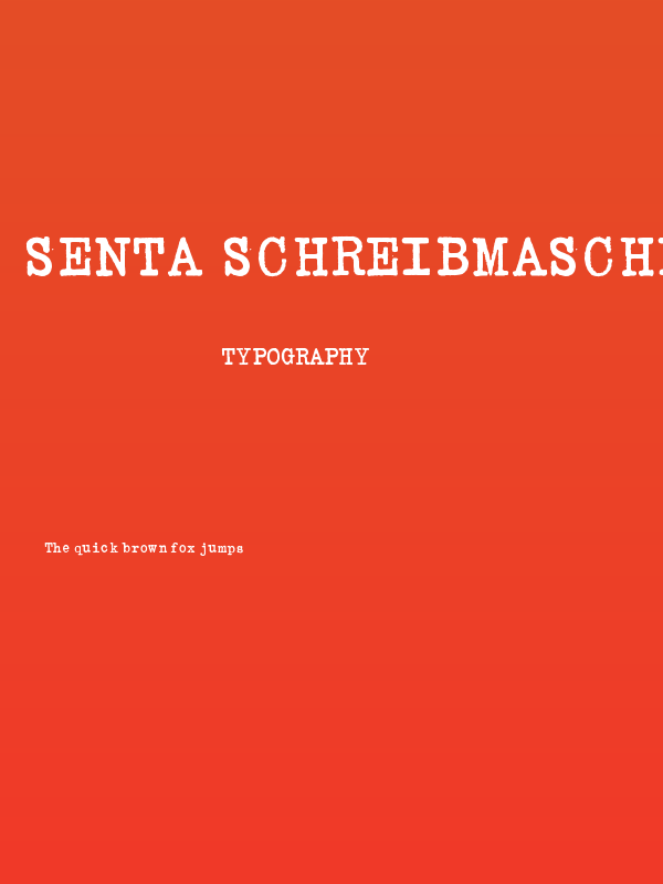SENTA Schreibmaschine Poster