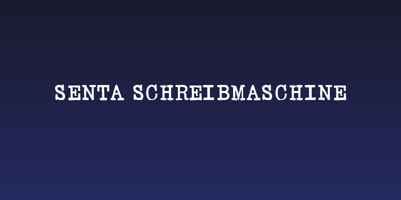 SENTA Schreibmaschine Social Header