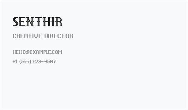 SENTHIR Business Card