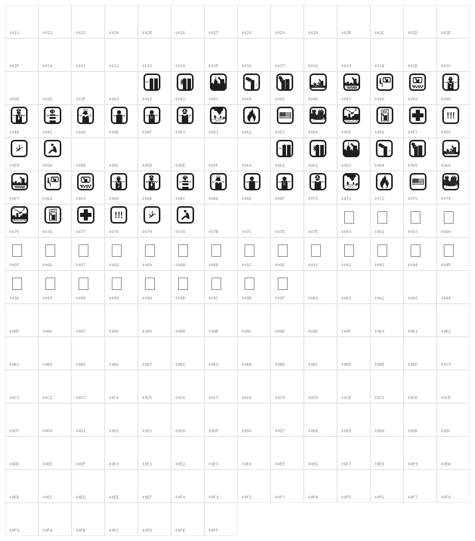 SEPTEMBER 11 ICON Character Map