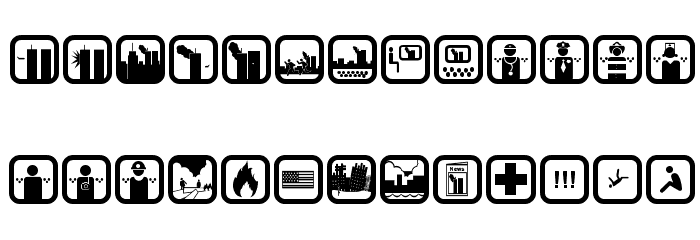 SEPTEMBER 11 ICON Font LOWERCASE