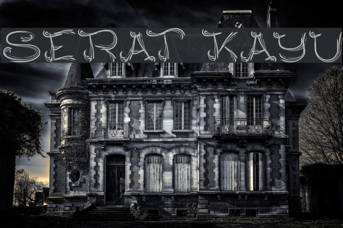 SERAT KAYU Font examples