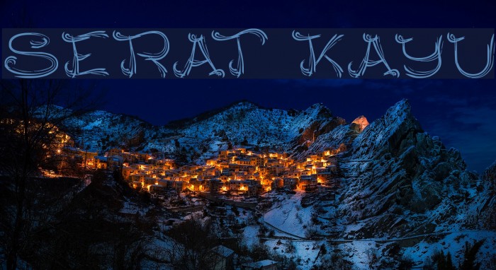 SERAT KAYU Font examples