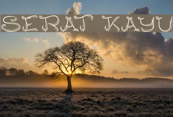 SERAT KAYU Font examples