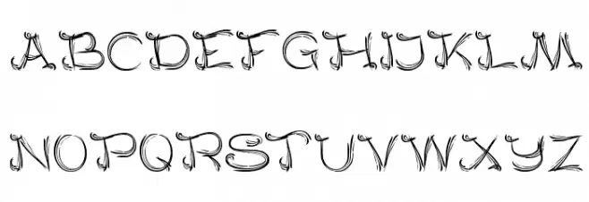 SERAT KAYU Schriftart Groß