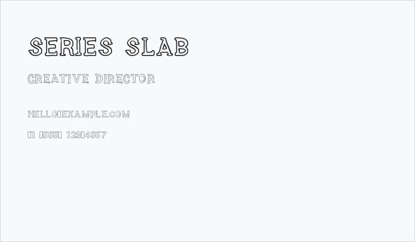 SERIES SLAB Business Card