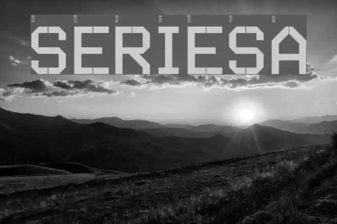 SERIESA Font examples