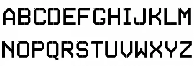 SERIESC Schriftart Groß