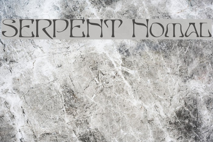 SERPENT Normal Font examples