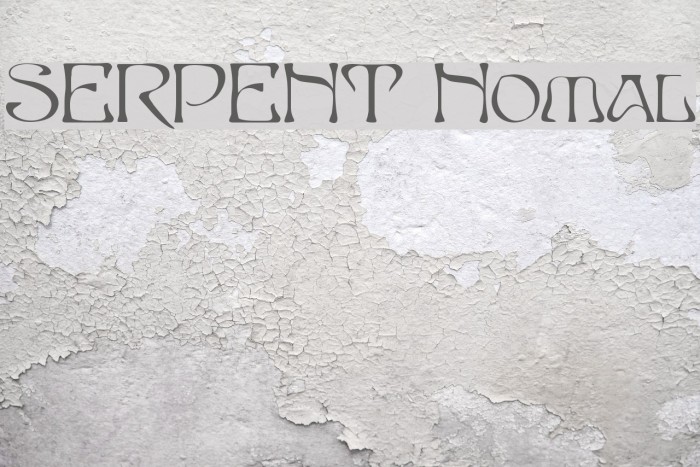 SERPENT Normal Font examples