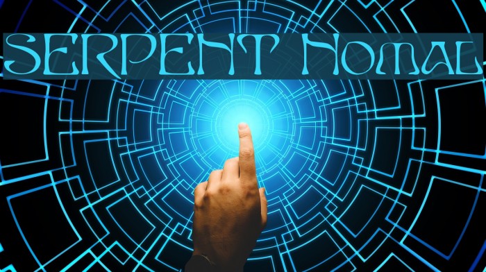 SERPENT Normal Font examples