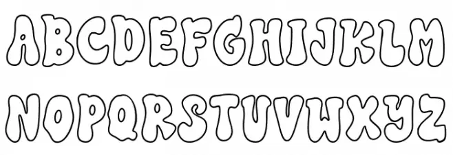SEVENTIES GROOVY LINE Schriftart Groß