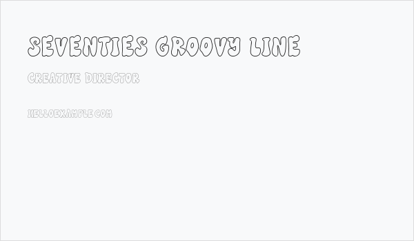 SEVENTIES GROOVY LINE Business Card