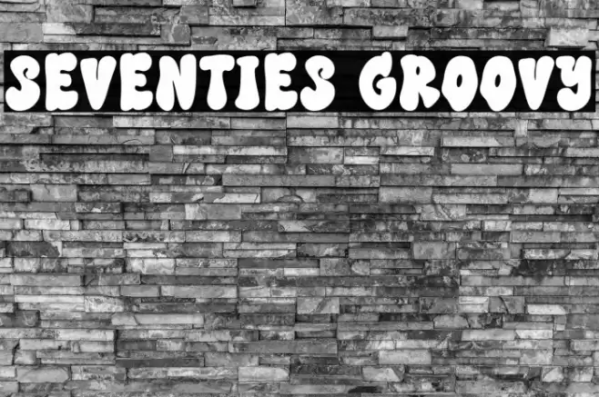 SEVENTIES GROOVY Font examples