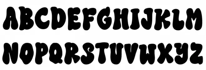SEVENTIES GROOVY Font Litere mici