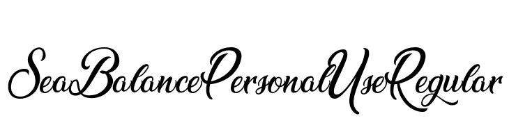 Sea Balance Personal Use Regular  免费字体下载