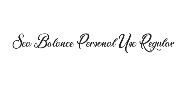 Sea Balance Personal Use Regular Logo