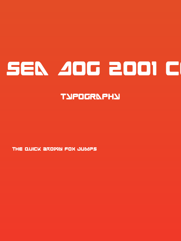 Sea Dog 2001 Condensed Poster