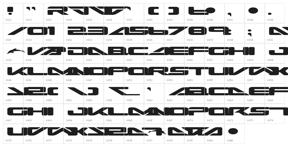 Sea Dog 2001 Expanded Character Map