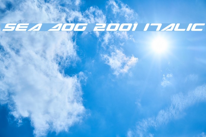 Sea Dog 2001 Italic Font examples