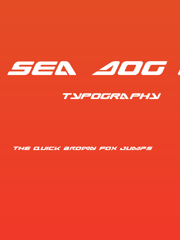 Sea Dog 2001 Italic Poster