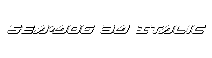 Sea-Dog 3D Italic  Скачать бесплатные шрифты