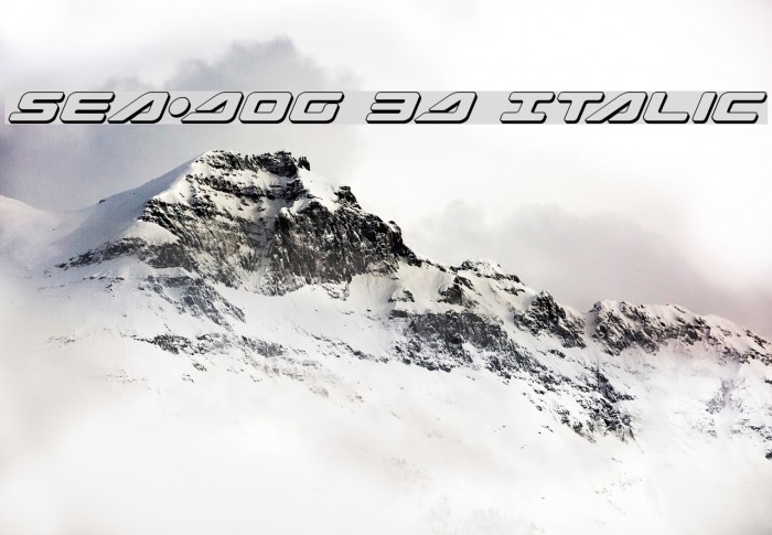 Sea-Dog 3D Italic Font examples