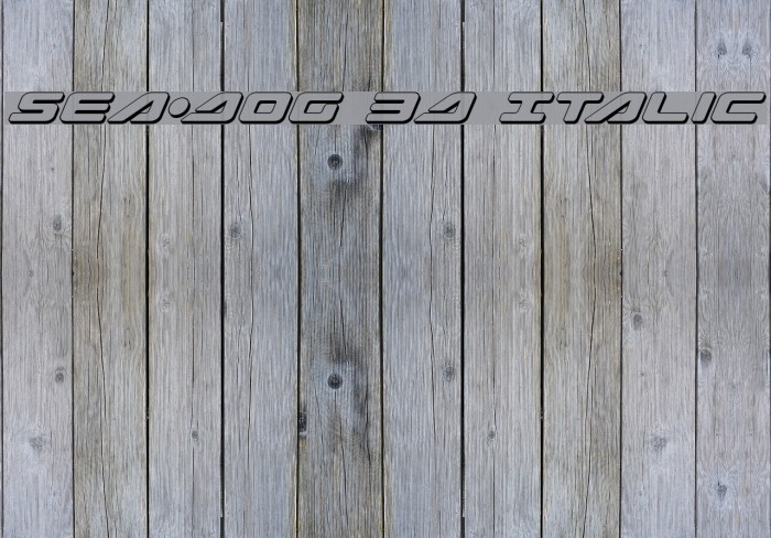 Sea-Dog 3D Italic Font examples