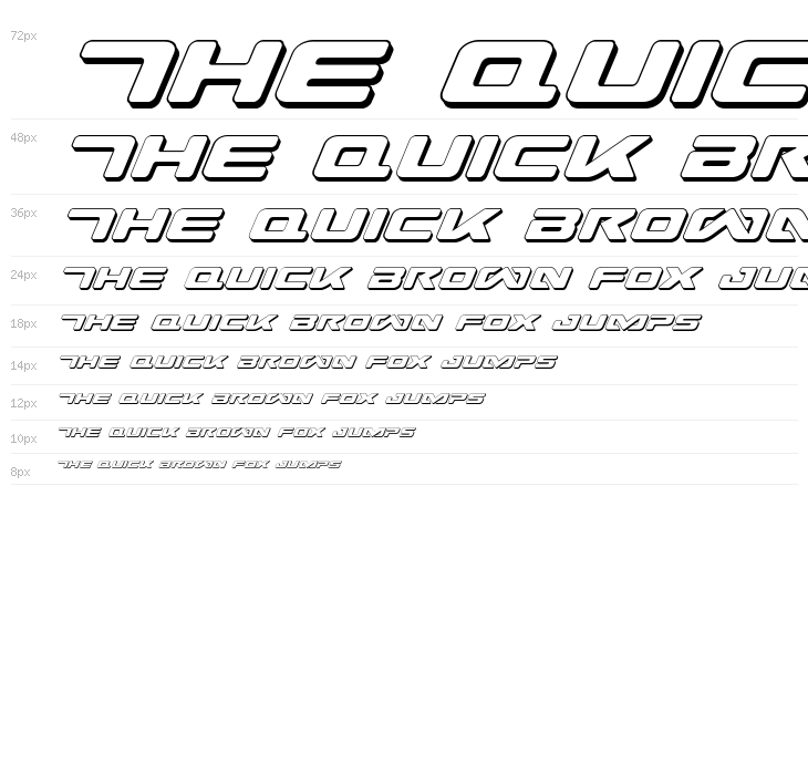 Sea-Dog 3D Italic Waterfall