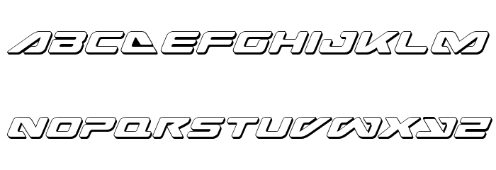 Sea-Dog 3D Italic Font LOWERCASE