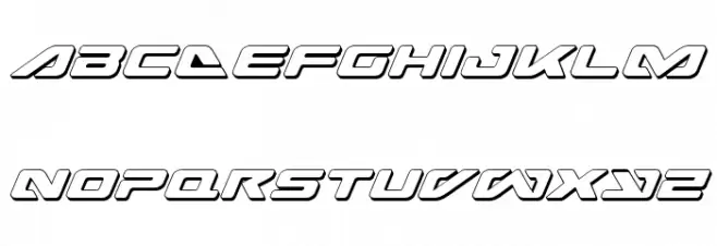 Sea-Dog 3D Italic Caratteri MINUSCOLO