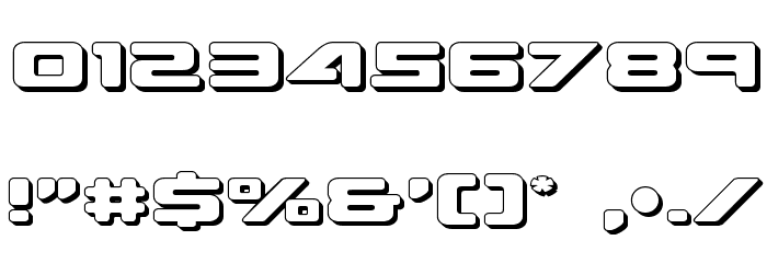 Sea-Dog 3D Font OTHER CHARS