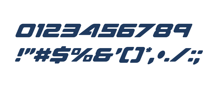 Sea-Dog Condensed Italic Other Characters
