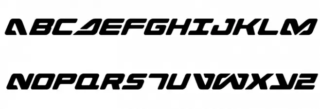 Sea-Dog Condensed Italic 字体 大写
