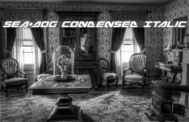 Sea-Dog Condensed Italic Font examples