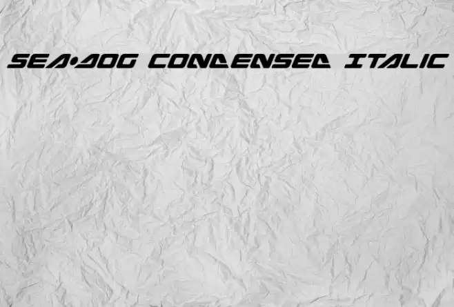 Sea-Dog Condensed Italic Font examples
