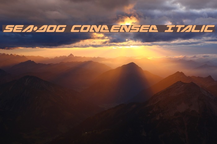 Sea-Dog Condensed Italic Example 3