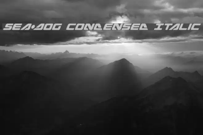 Sea-Dog Condensed Italic Font examples