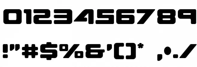 Sea-Dog Condensed フォント その他の文字