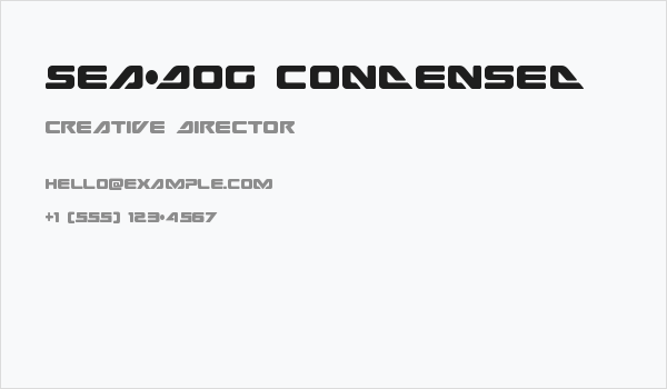 Sea-Dog Condensed Business Card