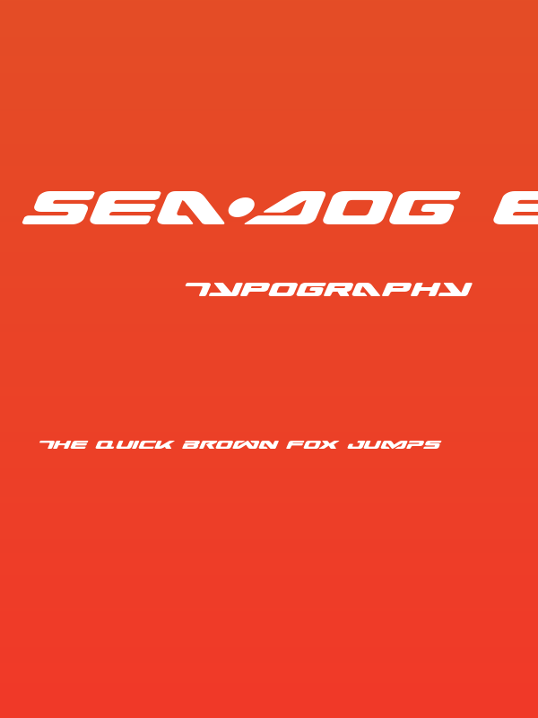 Sea-Dog Expanded Italic Poster