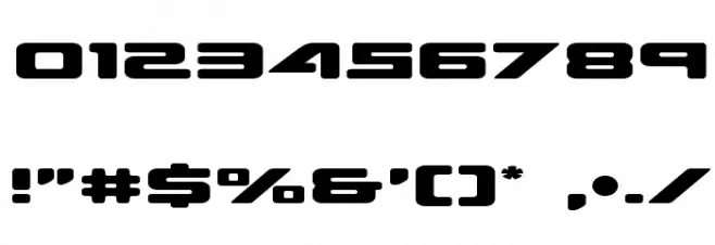 Sea-Dog Expanded Font OTHER CHARS