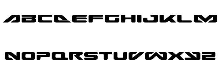Sea-Dog Expanded Schriftart Kleinbuchstaben