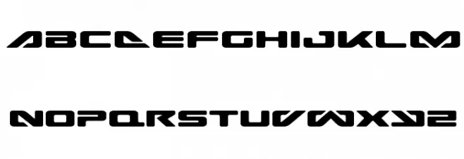 Sea-Dog Expanded Font LOWERCASE