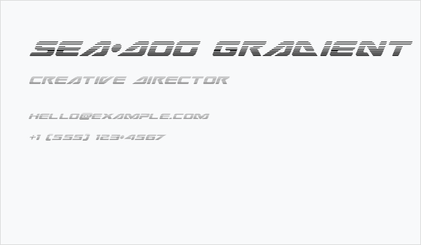 Sea-Dog Gradient Italic Business Card