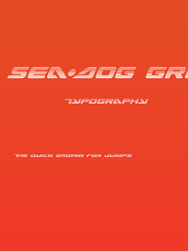 Sea-Dog Gradient Italic Poster
