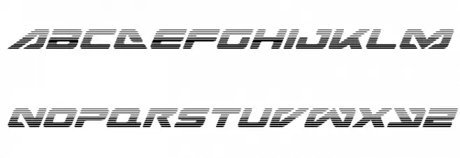 Sea-Dog Gradient Italic Schriftart Kleinbuchstaben
