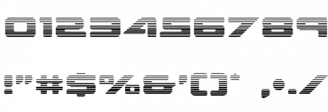 Sea-Dog Gradient Font OTHER CHARS